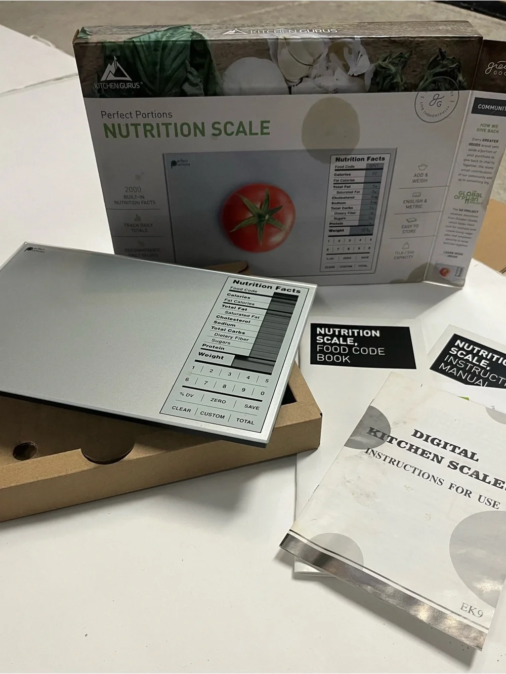 Kitchen Gurus Digital Nutrition Kitchen Scale - Silver